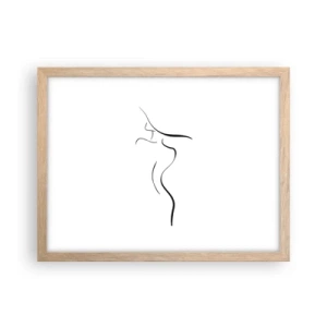 Plakat w ramie jasny dąb - Nieuchwytna jak fala - 40x30 cm