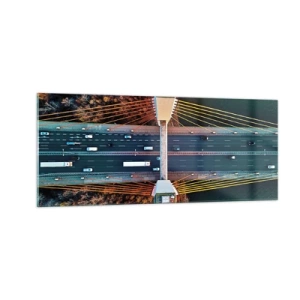 Obraz na szkle - ZA wodami, za lasami - 100x40 cm