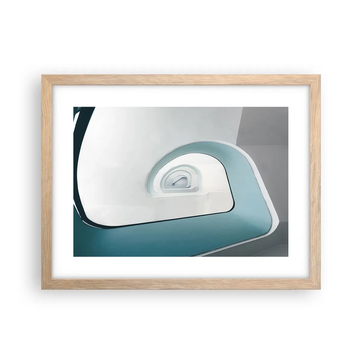 Plakat w ramie jasny dąb - Do dna błękitu - 40x30 cm