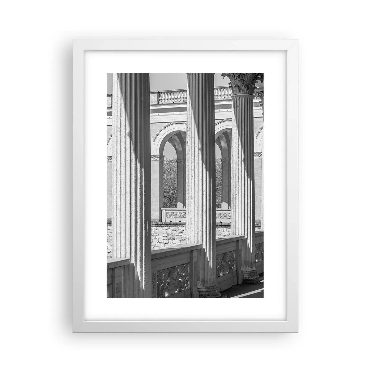Plakat w białej ramie - Słoneczna arkada - 30x40 cm