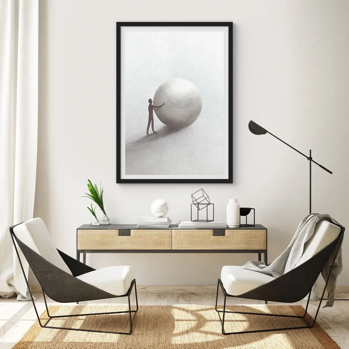 Plakat w czarnej ramie - Gra życia - 30x40 cm