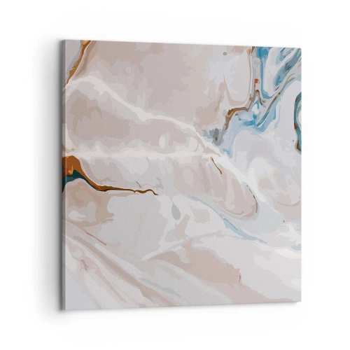 Obraz na płótnie - Błękitne meandry pod bielą - 60x60 cm
