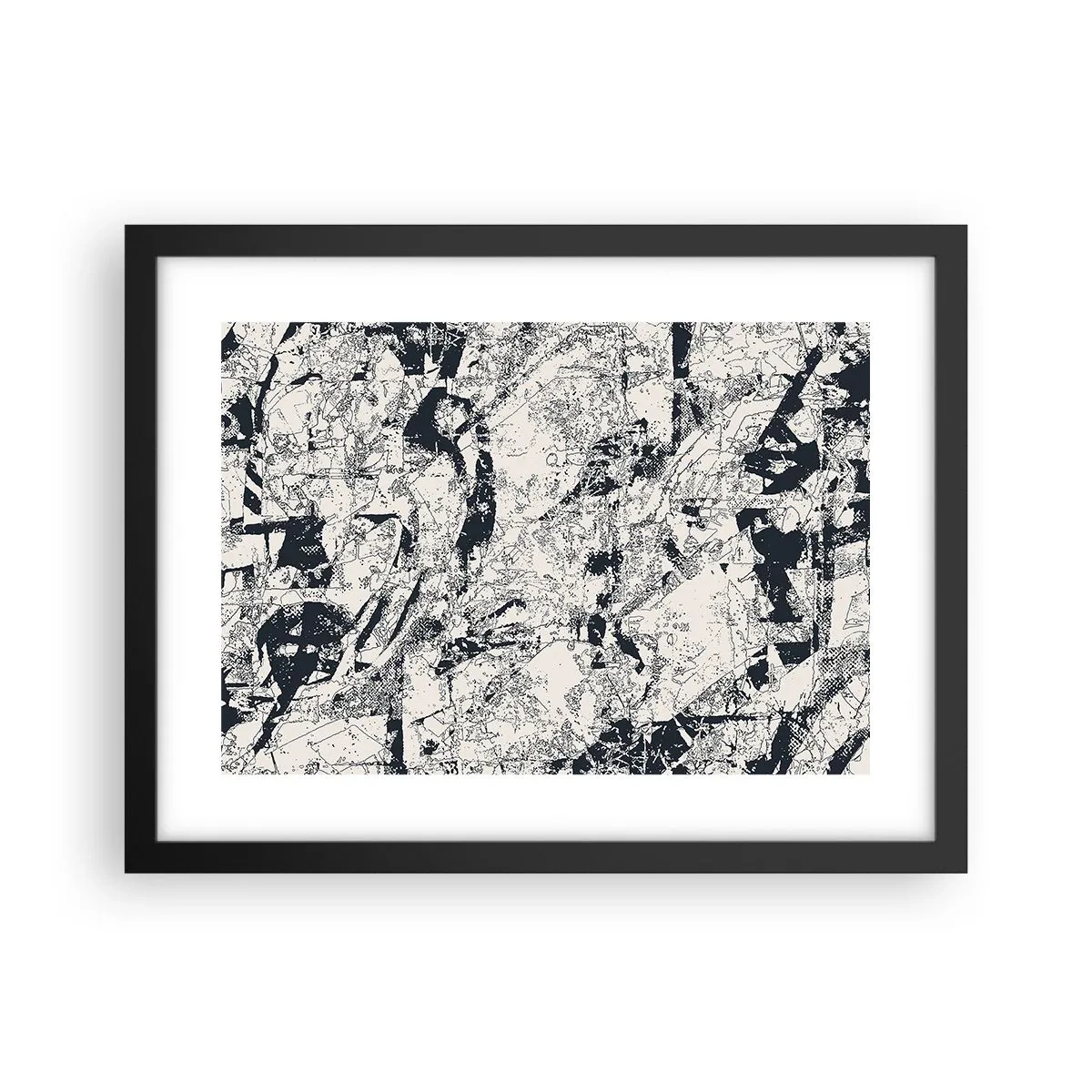 Plakat w czarnej ramie - Przenikanie przeciwieństw - 40x30 cm