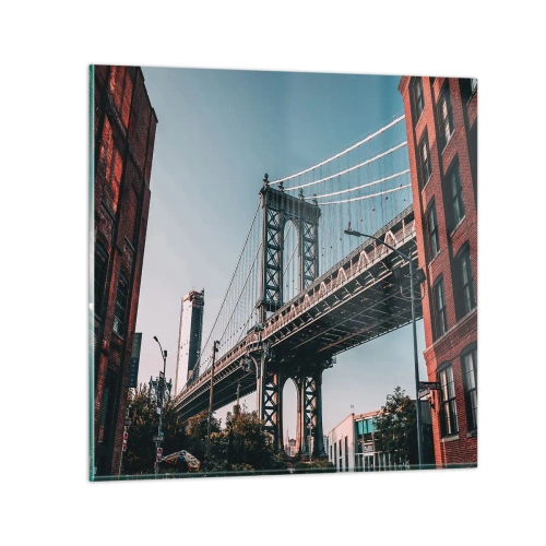 Obraz na szkle - Nad falami miasta - 60x60 cm