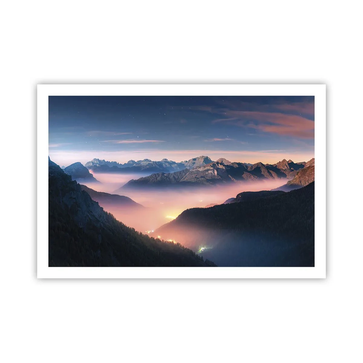 Plakat - Światło w dolinach - 91x61 cm