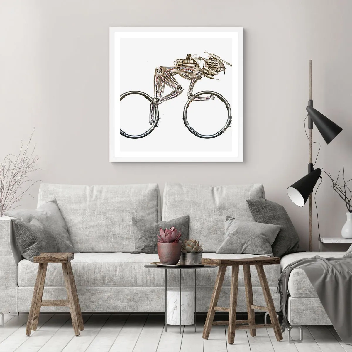 Plakat w białej ramie - Wspaniała maszyna - 60x60 cm