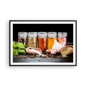 Plakat w czarnej ramie - Żeby życie miało smak - 91x61 cm