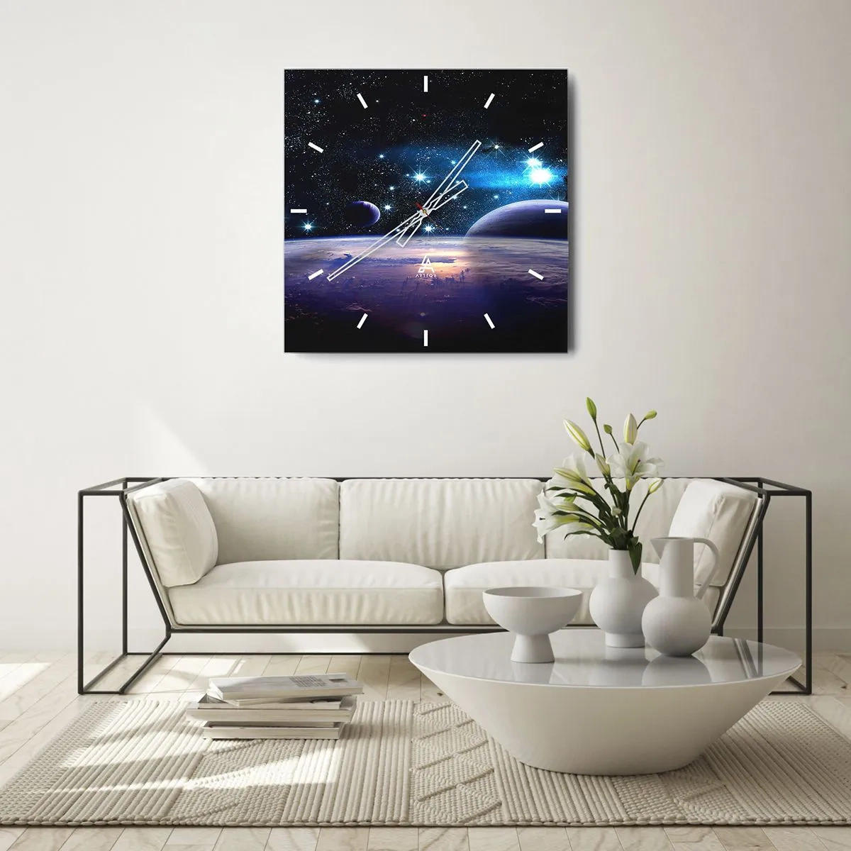 Zegar ścienny - Wciąż sami? - 40x40 cm