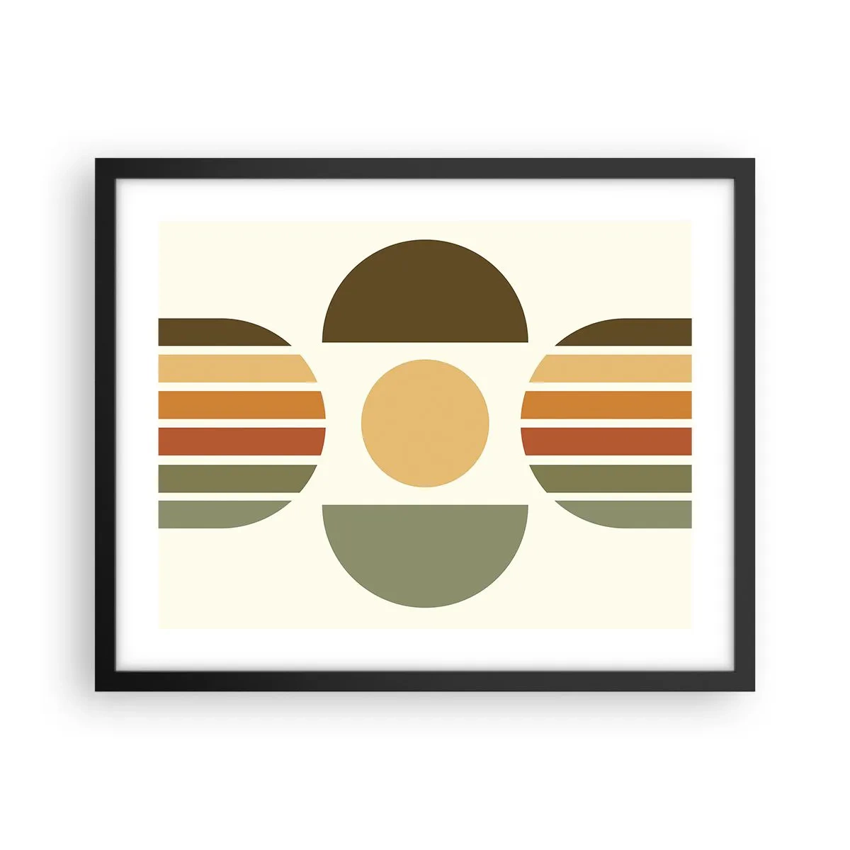 Plakat w czarnej ramie - W kolorach ziemi - 50x40 cm