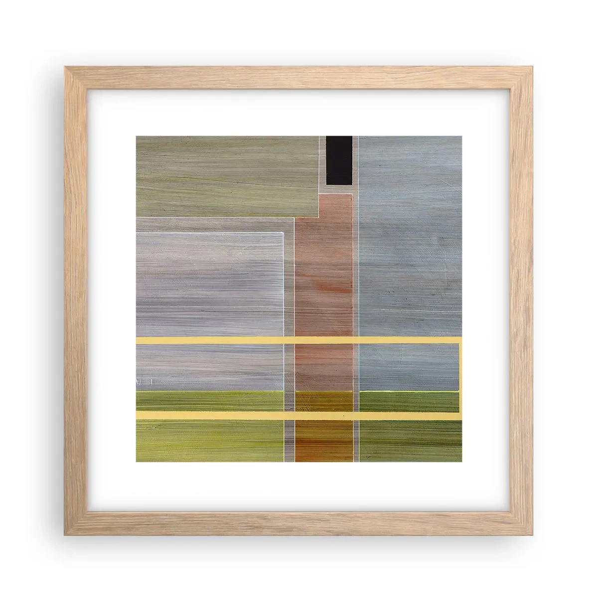 Plakat w ramie jasny dąb - Prosto i spokojnie - 30x30 cm