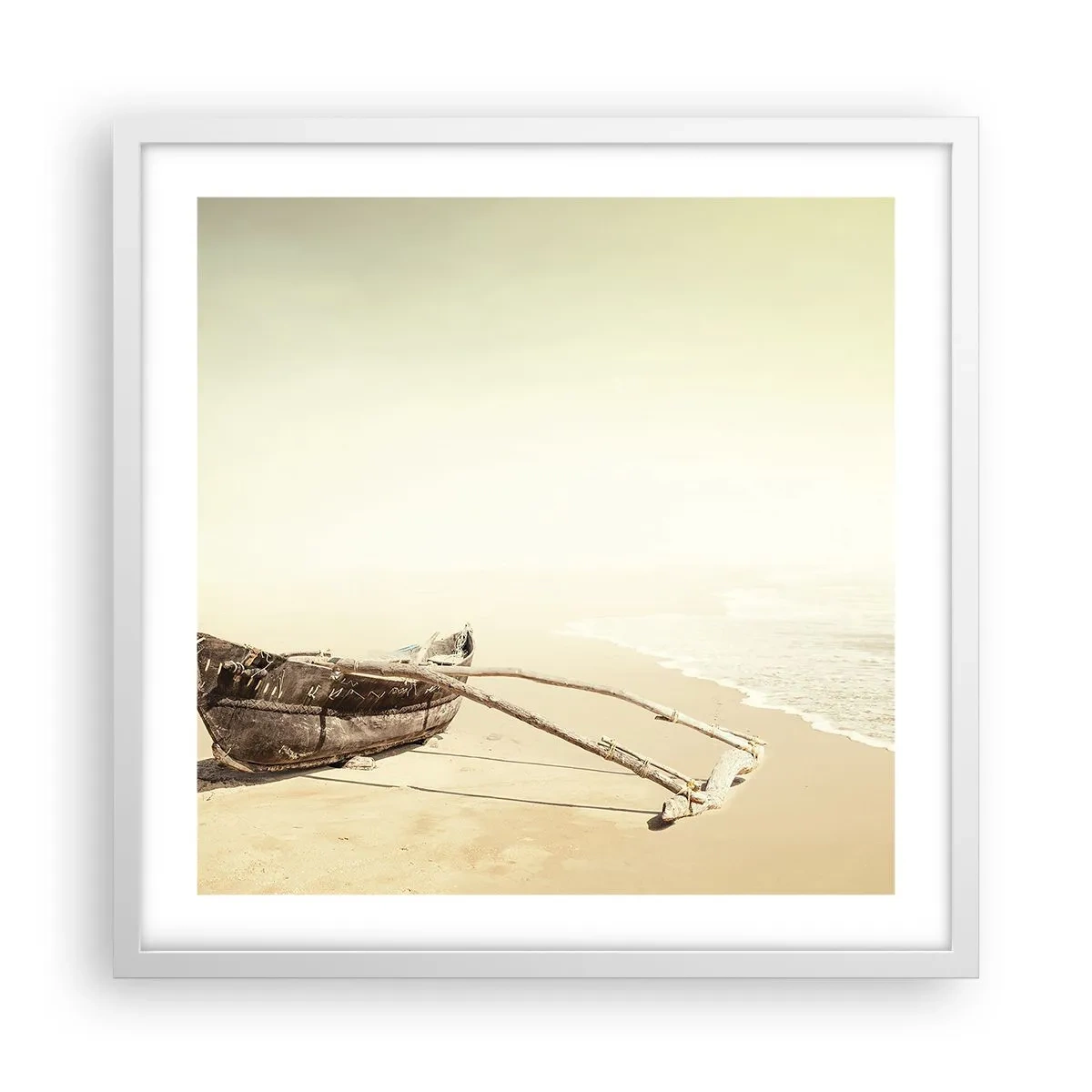 Plakat w białej ramie - Wspomnienie mórz południowych - 50x50 cm