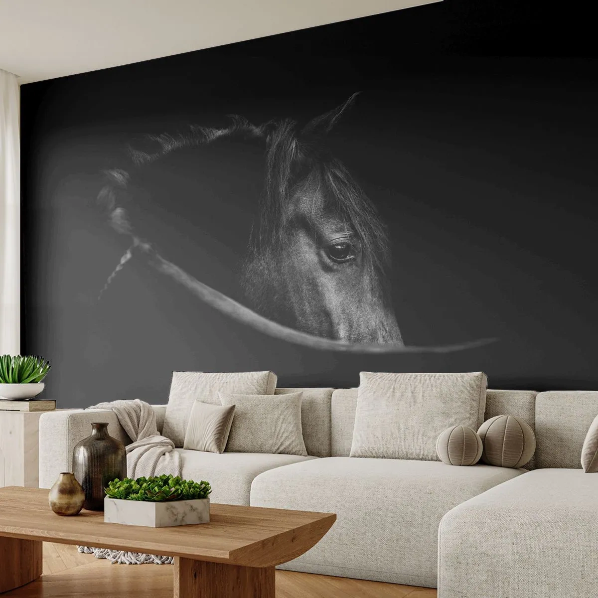 Fototapeta Samoprzylepna Deluxe Sticker - Czarny książę - Koń, Zwierzę, Artystyczny - 100x70 cm