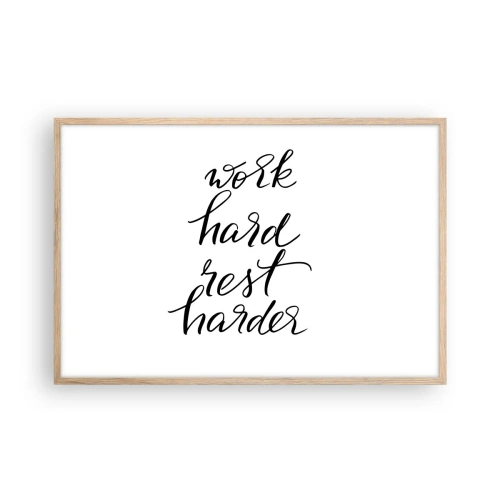 Plakat w ramie jasny dąb - Życiowa równowaga - 91x61 cm