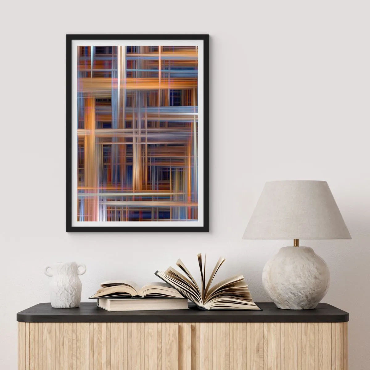 Plakat w czarnej ramie - Utkane ze światła - 40x50 cm