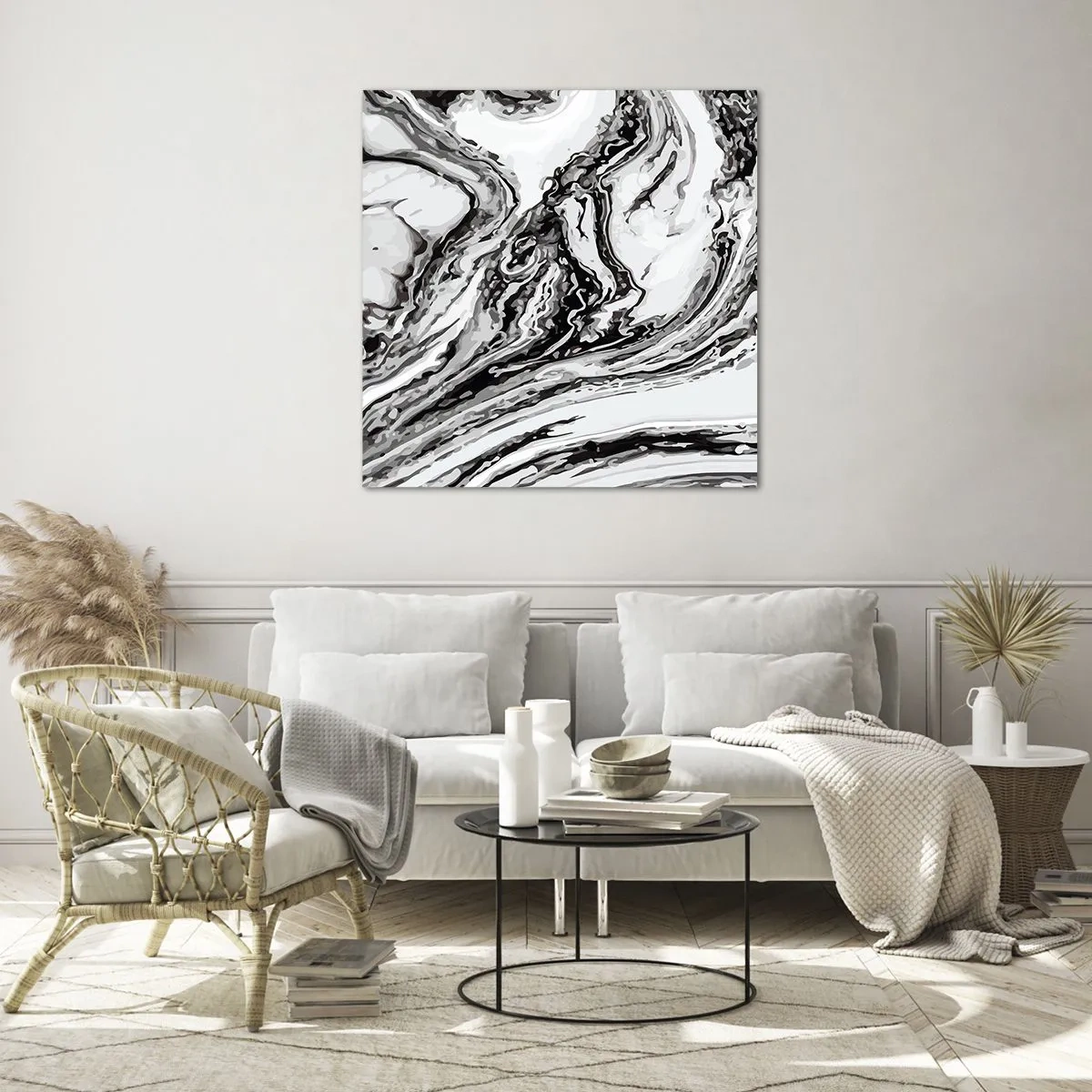 Obraz na szkle - Na poczatku był chaos - 30x30 cm