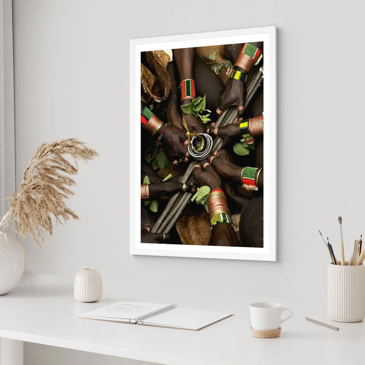 Plakat w białej ramie - Jesteśmy razem - 30x40 cm