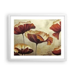 Plakat w białej ramie - Łąki łan - 50x40 cm