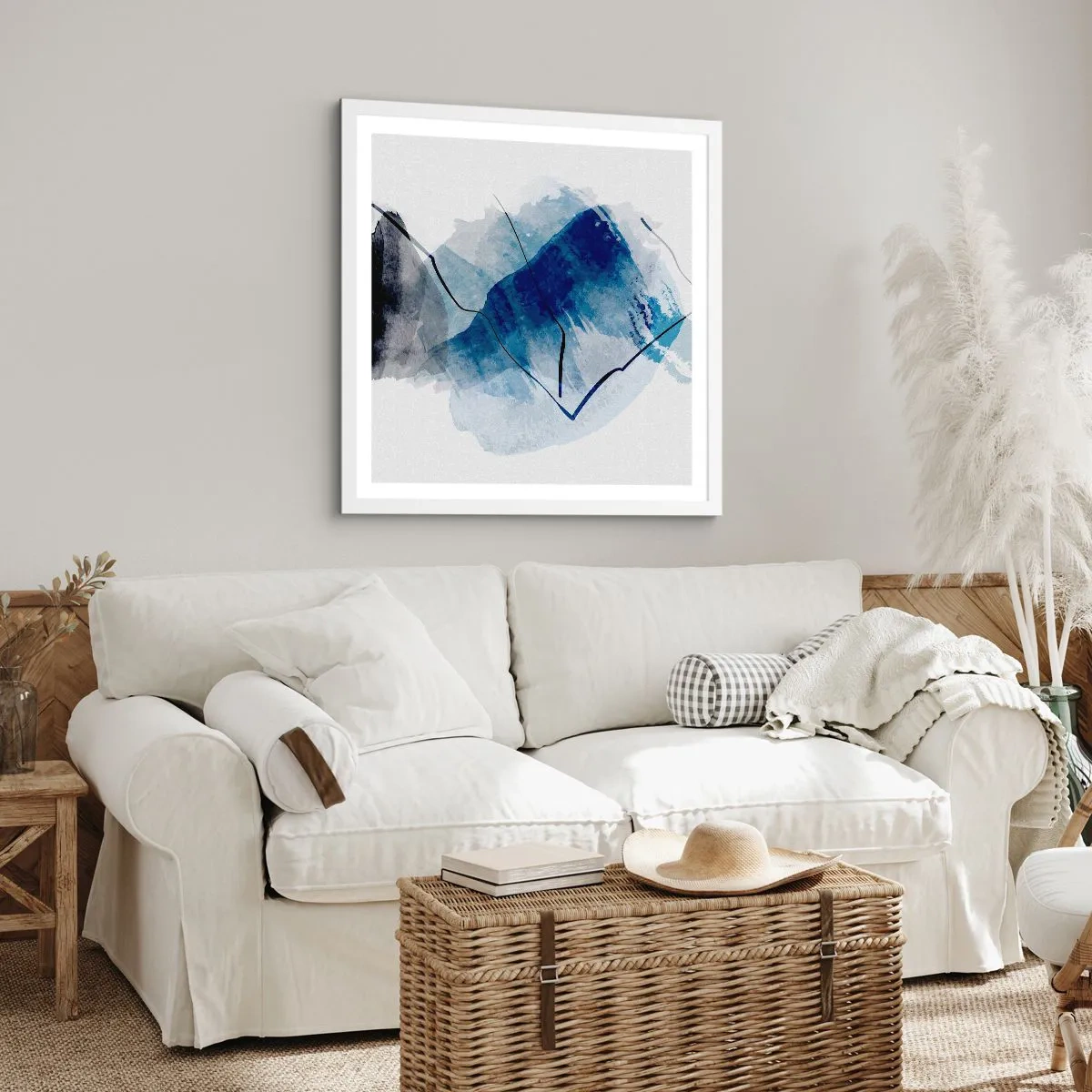 Plakat w białej ramie - Lodowa góra - 60x60 cm