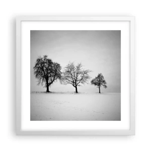 Plakat w białej ramie - O czym śnią? - 40x40 cm