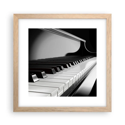 Plakat w ramie jasny dąb - Harmonia kształtów i barw - 30x30 cm