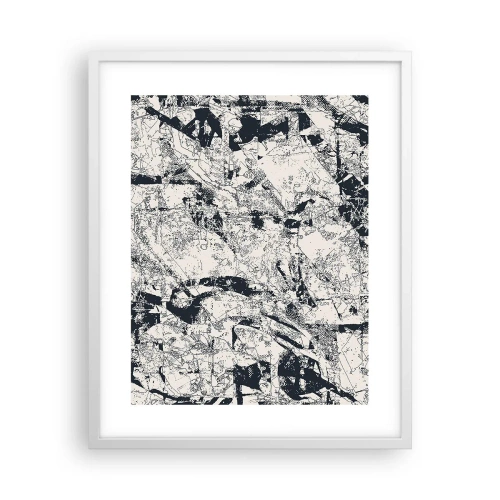 Plakat w białej ramie - Przenikanie przeciwieństw - 40x50 cm