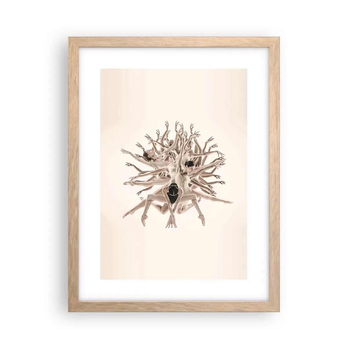 Plakat w ramie jasny dąb - Rozkwitanie w tańcu - 30x40 cm
