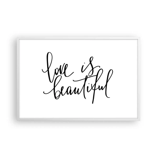 Plakat w białej ramie - Czytaj i powtarzaj - 91x61 cm