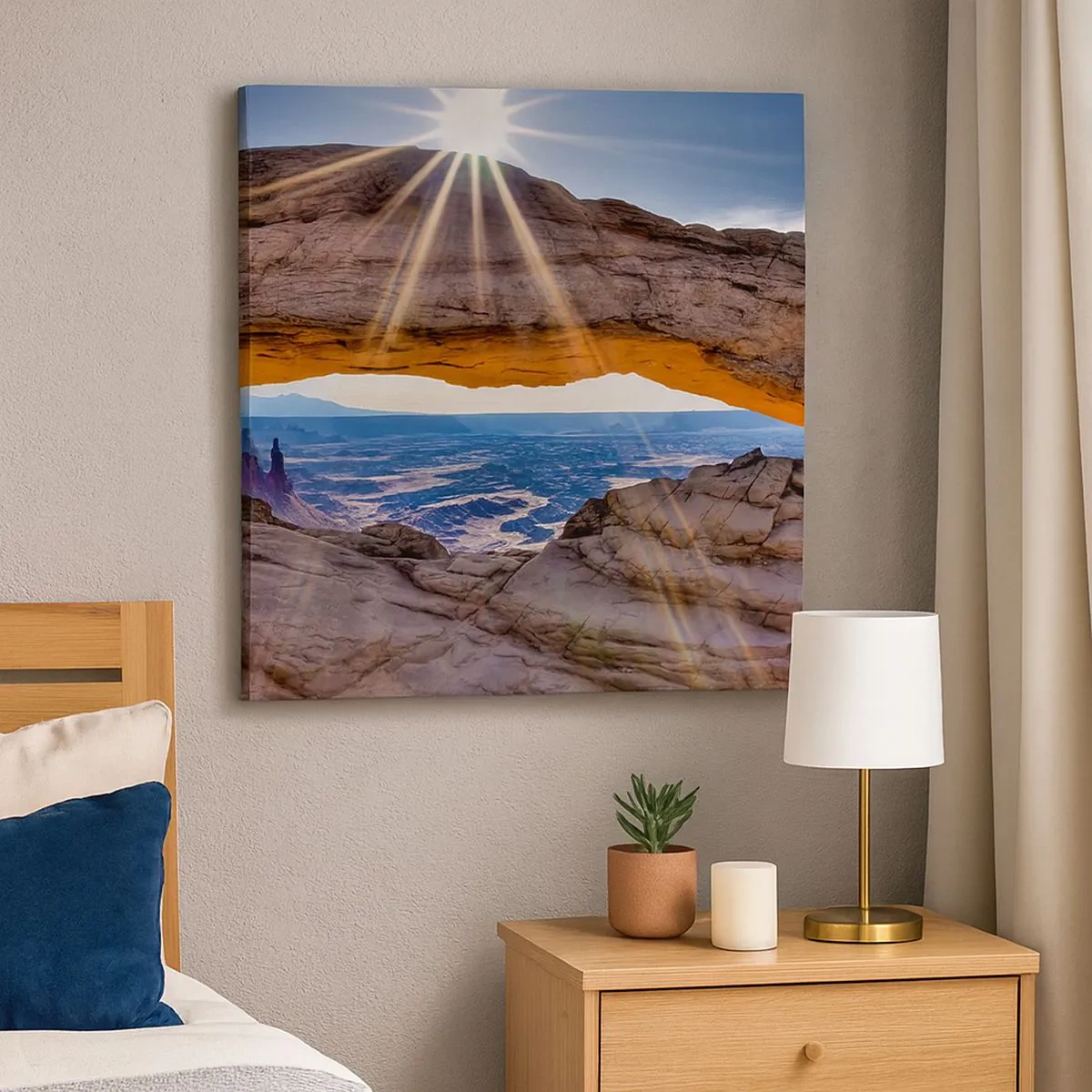 Obraz na płótnie - Przez skalną bramę - 30x30 cm