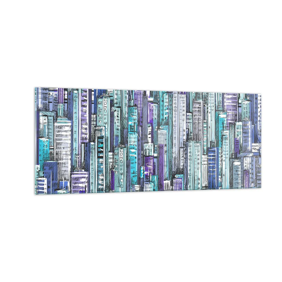 Obraz na szkle - Pobłękitniałe od nieba - 100x40 cm