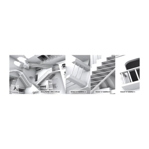 Fototapeta Próbka Samoprzylepna Deluxe Sticker - Paradoksy przestrzeni - Abstrakcja, 3D, Architektura - 100x30 cm