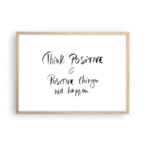 Plakat w ramie jasny dąb - Jak żyć? - 70x50 cm