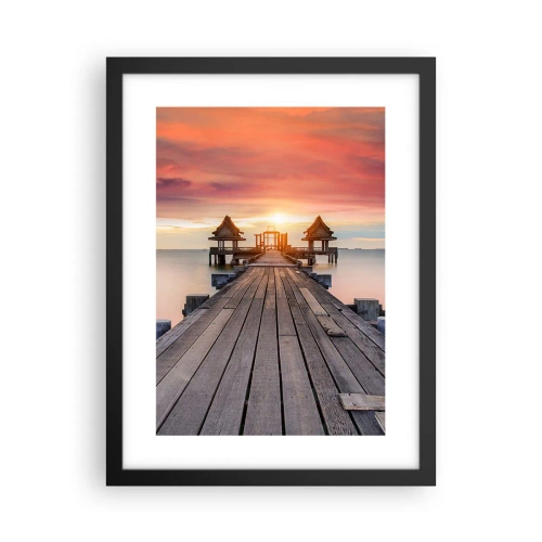 Plakat w czarnej ramie - Zachód na wschodzie - 30x40 cm