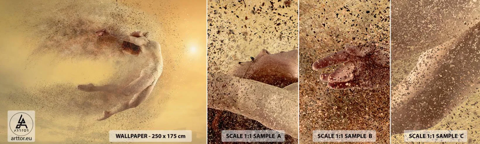 Fototapeta Próbka Samoprzylepna Deluxe Sticker - W tanecznym uniesieniu - Abstrakcja, Kobieta, Grafika - 100x30 cm