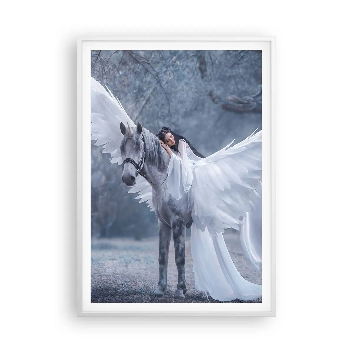 Plakat w białej ramie - Natchniona chwila - 70x100 cm