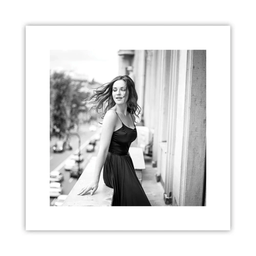 Plakat - Z pewnością paryżanka - 30x30 cm