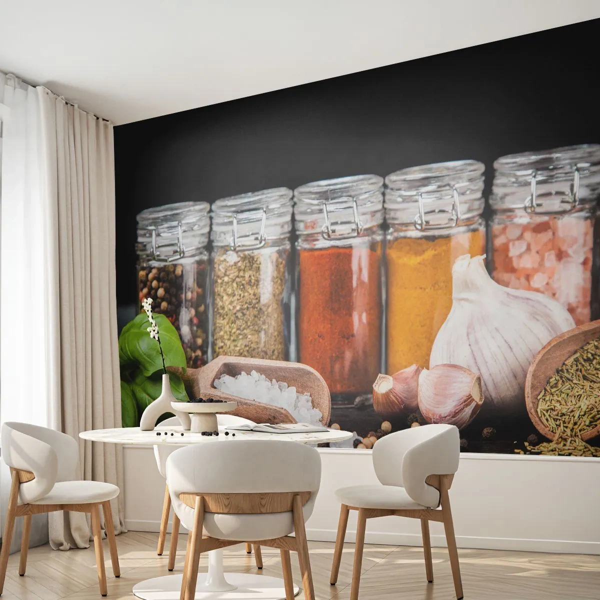 Fototapeta Premium Canvas - Żeby życie miało smak - Gastronomia, Suszone Zioła, Przyprawy - 250x175 cm