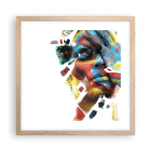 Plakat w ramie jasny dąb - Barwna osobowość - 40x40 cm