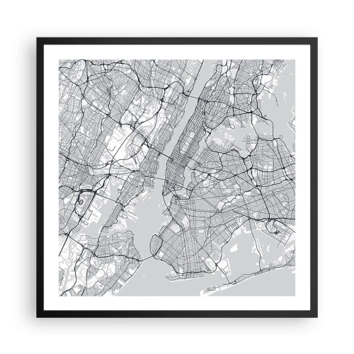 Plakat w czarnej ramie - Anatomia metropolii - 60x60 cm