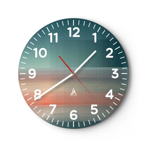 Zegar ścienny - Abstrakcja: fale światła - 30x30 cm