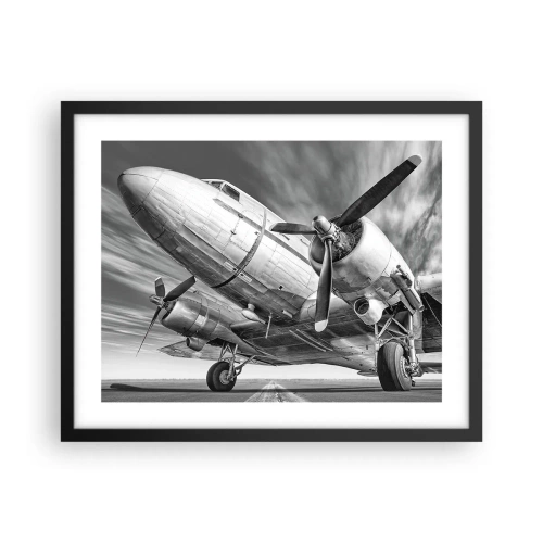 Plakat w czarnej ramie - Zawsze gotowy do lotu - 50x40 cm