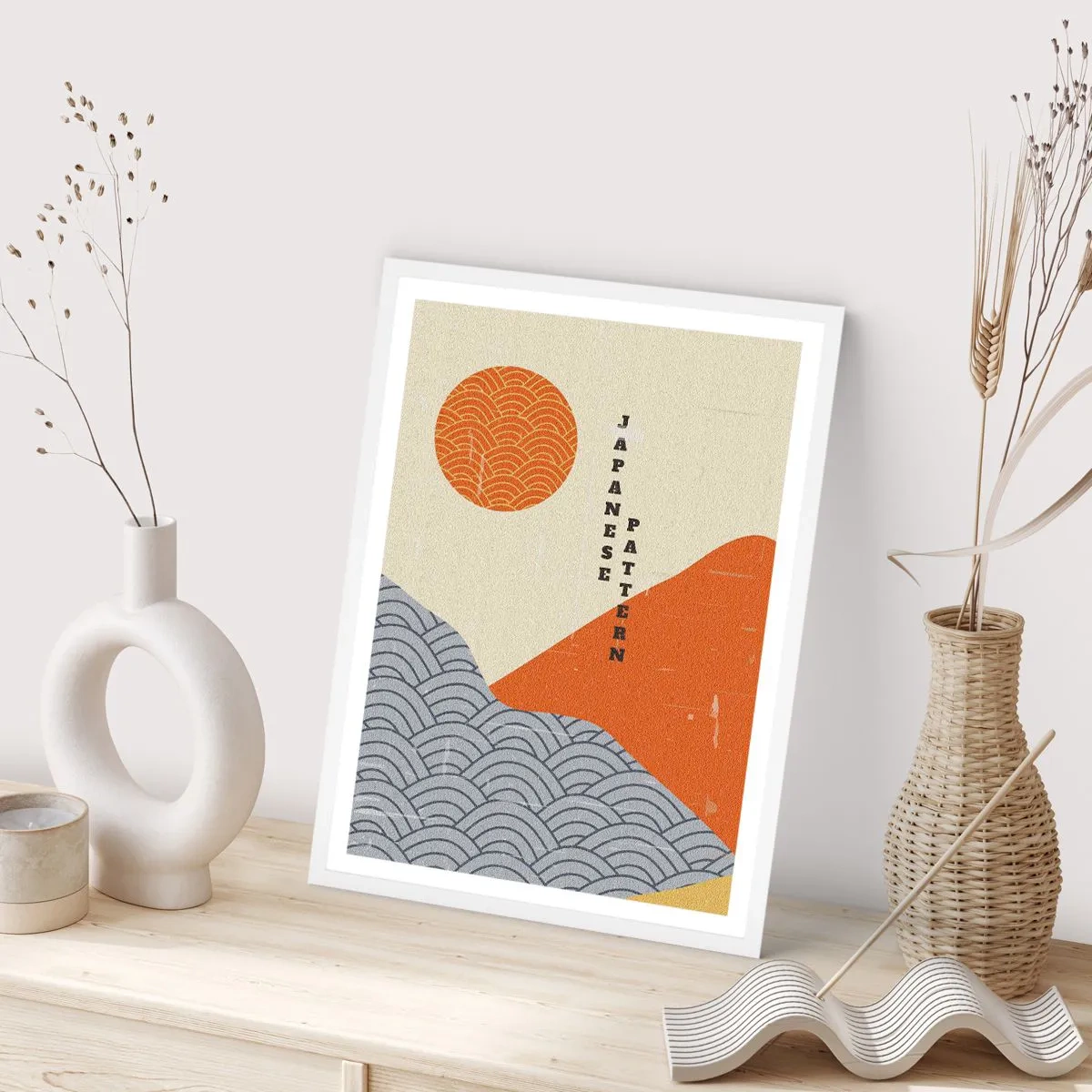 Plakat w białej ramie - W japońskim duchu - 40x50 cm