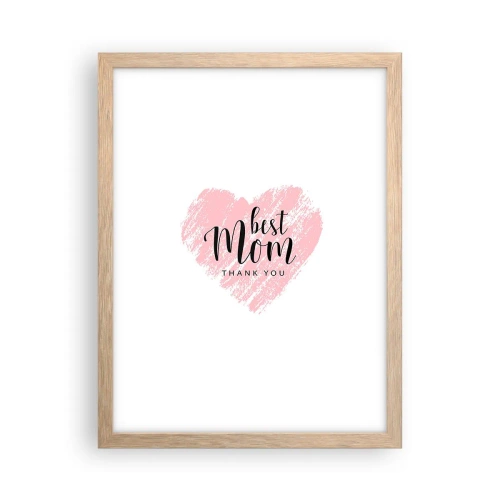 Plakat w ramie jasny dąb - Zawsze odpowiedni moment - 30x40 cm