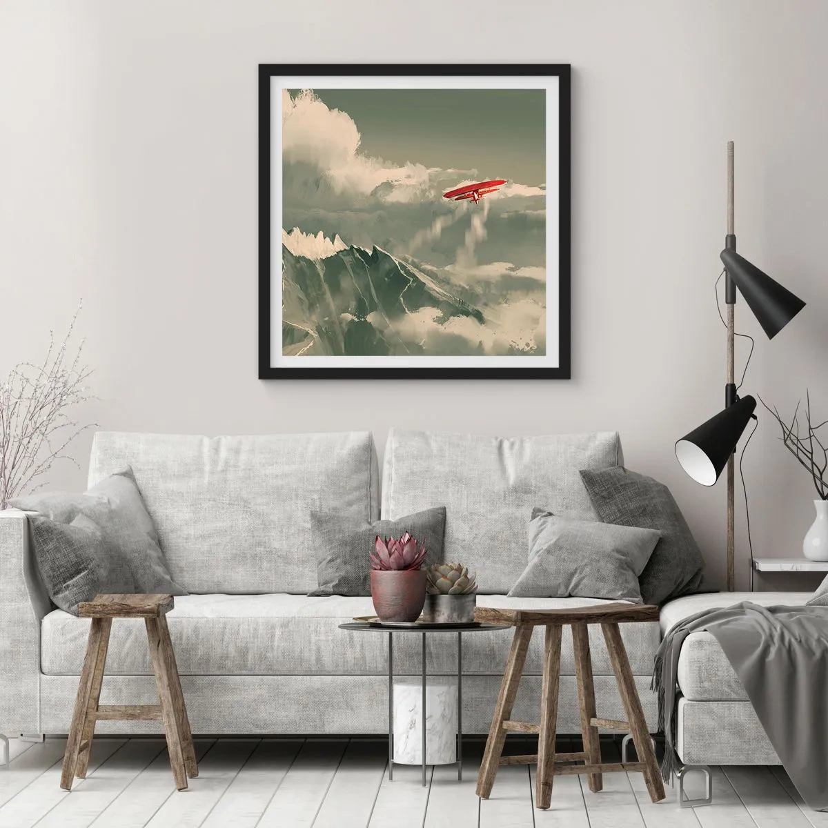 Plakat w czarnej ramie - Nieustraszony pionier - 50x50 cm