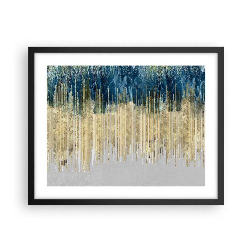 Plakat w czarnej ramie - Wyzłocona granica - 50x40 cm