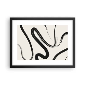Plakat w czarnej ramie - Czarno-biała fanaberia - 40x30 cm