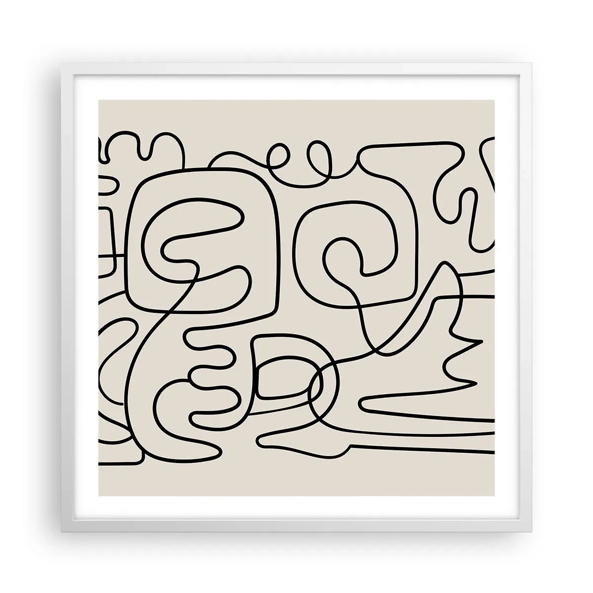 Plakat w białej ramie - Po śladzie - 60x60 cm