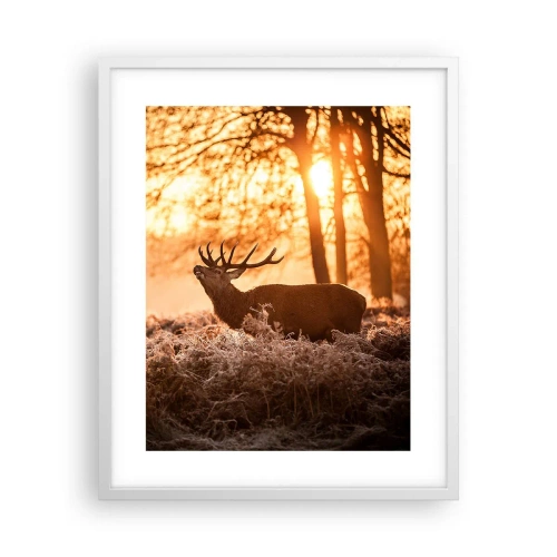 Plakat w białej ramie - Marzenie myśliwego - 40x50 cm
