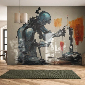 Fototapeta na wymiar Premium Canvas - Już jutro… - Artysta, Sztuczna Inteligencja, Robot