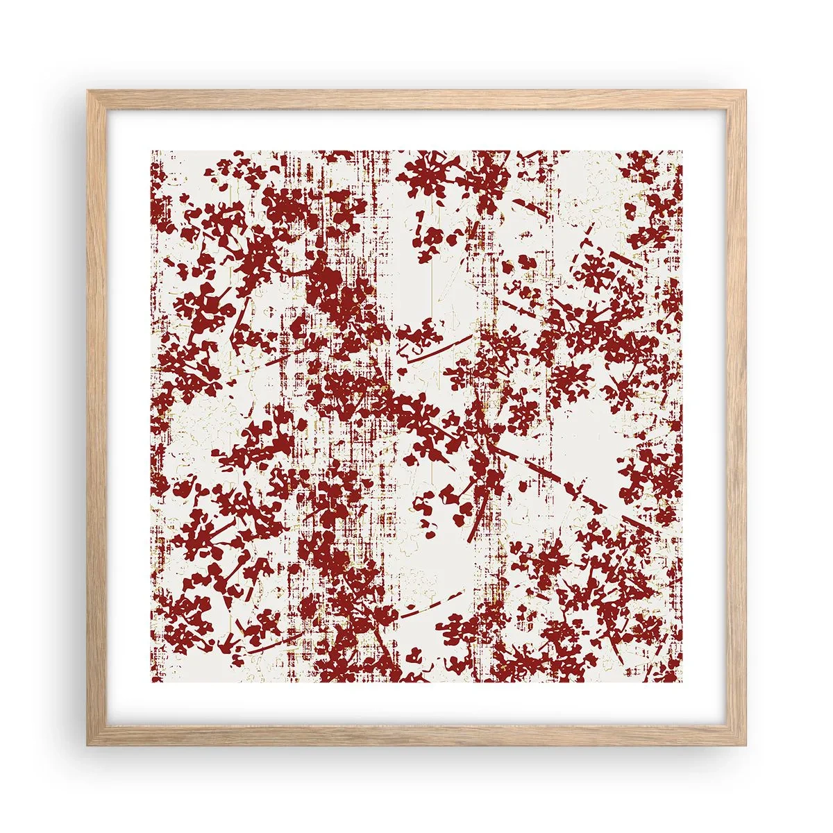 Plakat w ramie jasny dąb - Jak dawny perkalik - 50x50 cm