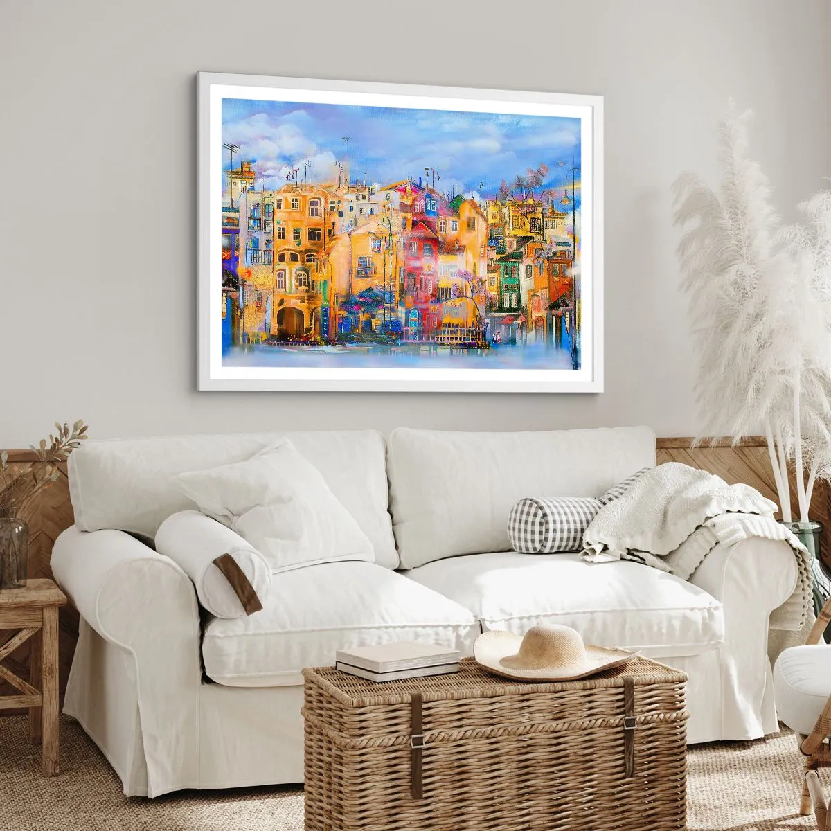 Plakat w białej ramie - Jesteśmy razem - 100x70 cm